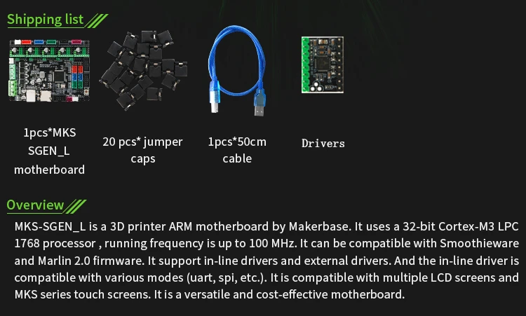 3d принтер обновление материнская плата MKS SGEN_L панель управления 32 бит Arm Cortex-M3+ шаговый Драйвер запчасти похожие BIGTREETECH SKR V1.3