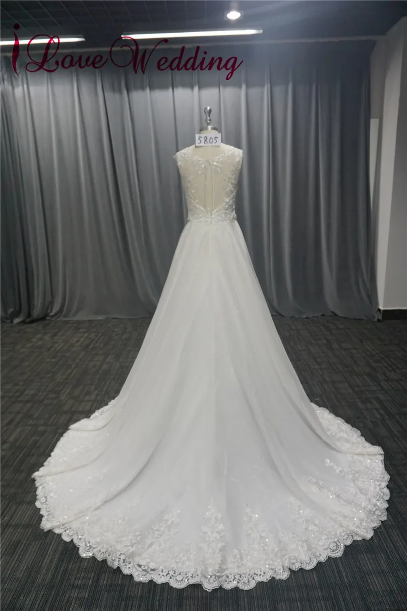 ILoveWedding настоящая фотография элегантное платье с v образным вырезом кружевными