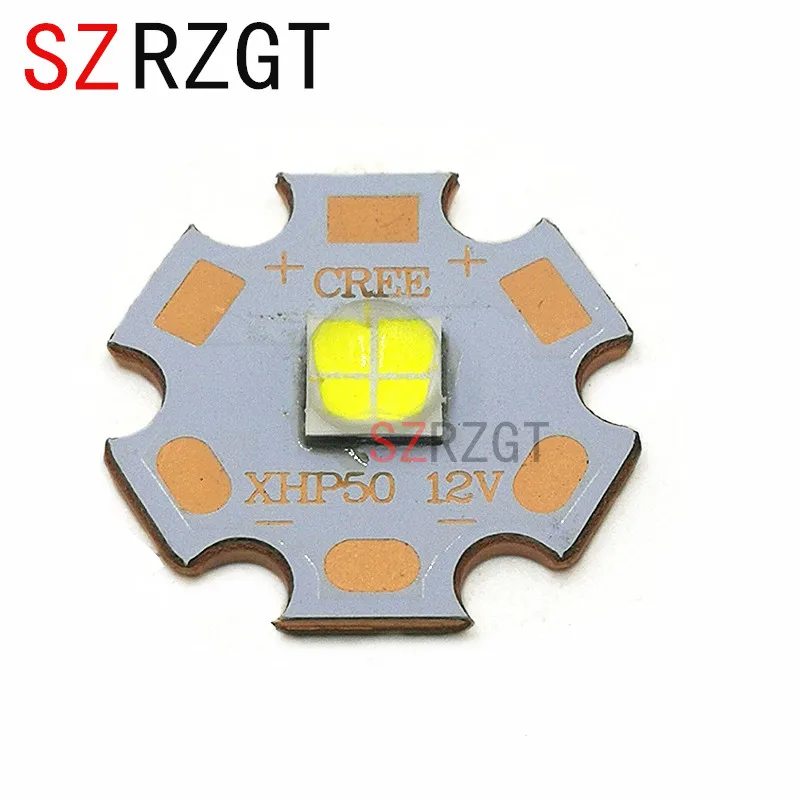 CREE XHP50 холодный белый/теплый белый светодиодный излучатель 12 В с 20 мм медной