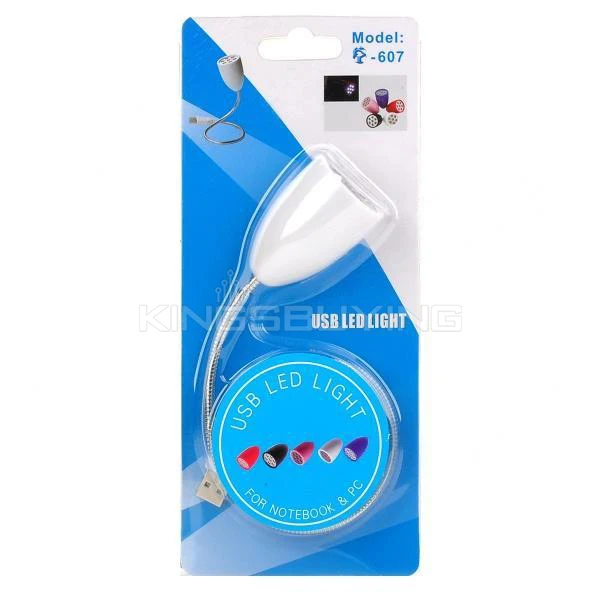 Flexible USB 2.0 7-LED 6500K White Desk Lamp - + Silver #1700459 | Компьютеры и офис