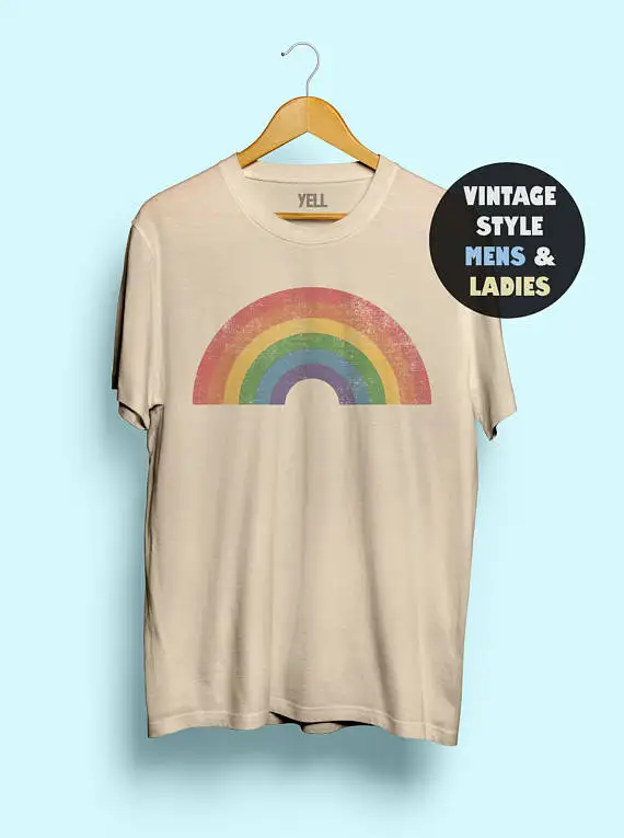 

Hillbilly Vintage Rainbow Shirt Tshirt Tee Gay AF Tee Shirts LGBT Shirt Lesbian Shirt Men Women Cute Funny 70s Pride 1970s Gay