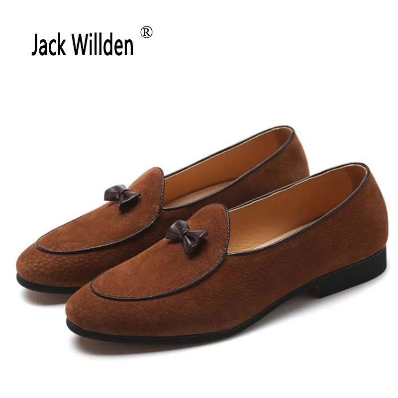 Туфли Jack Willden мужские замшевые Классические лоферы без застежки с бантом