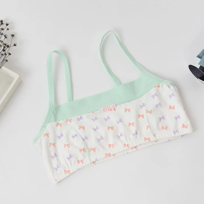 Бюст 80 или меньше Девочек Хлопок Кружево лук Нет Груди Площадку обучение