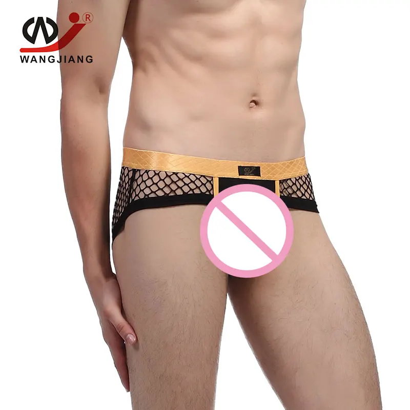 Прозрачные мужские сексуальные бикини нижнее белье Calzoncillos Hombre слипы полиэстер