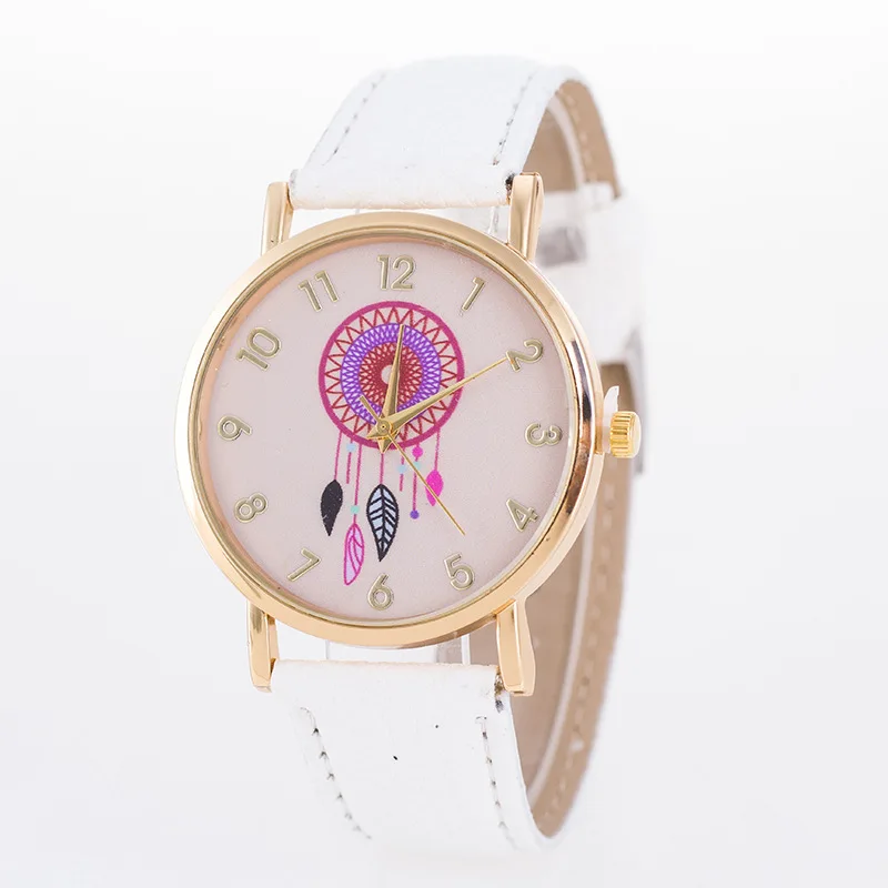 Часы наручные женские кварцевые модные повседневные с кожаным ремешком подарок