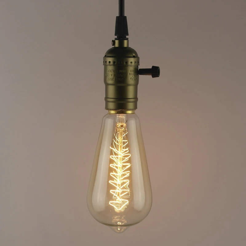 ST64 старинные лампы накаливания эдиссона Рождественская елка Стиль лампа Эдисона