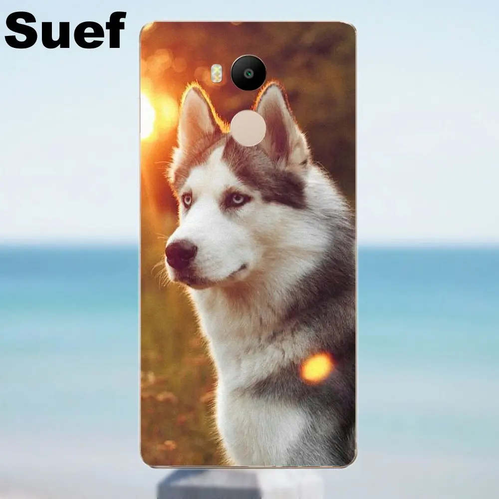 Suef мягкий чехол из ТПУ с изображением милой собаки сибирской хаски для Xiaomi Redmi 4 3 3S