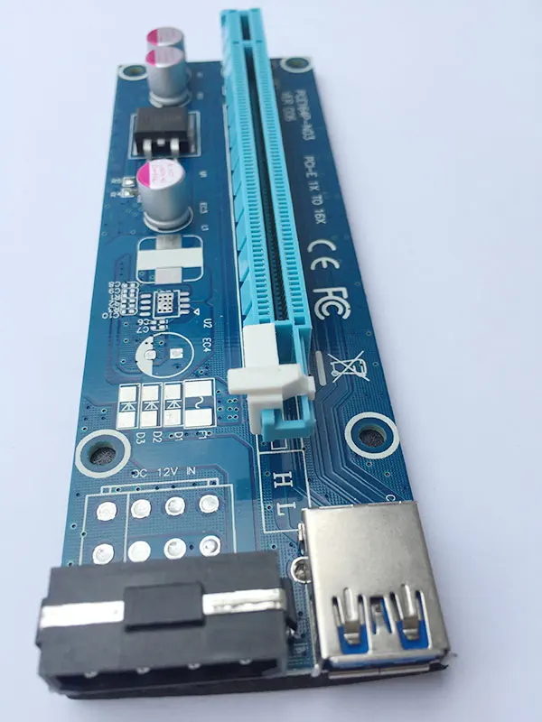 VER 006 PCI Express Riser card 1x to 16x удлинитель USB 3 0 SATA для BTC Mining|Коннекторы и разъёмы| |