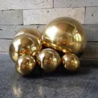Пустотелый шар из нержавеющей стали, титановый, золотой, серебряный, бесшовный, украшение для дома и сада, зеркальный шар, праздвечерние чное украшение