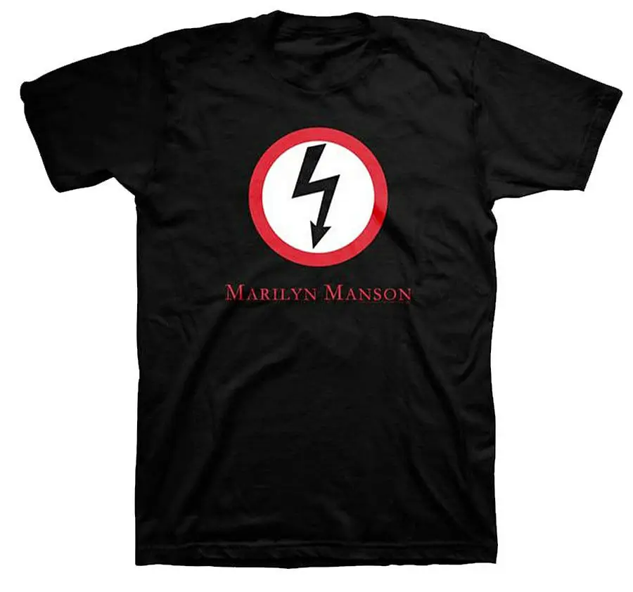 Новая рубашка Marilyn Manson Bolt с логотипом Antichrist Superstar (SML 3XL) badhabitmerch модная Стильная