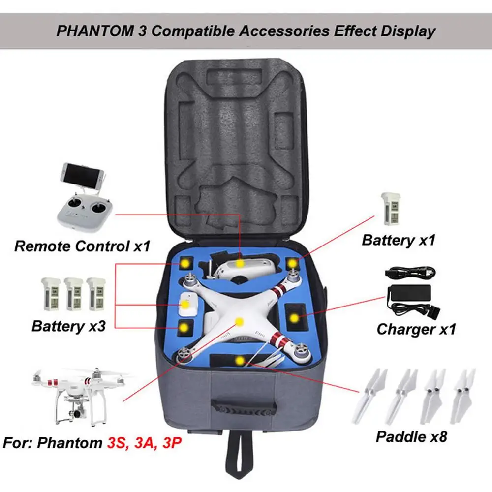 DJI Drones Phantom 3 Advanced RC рюкзак для квадрокоптера PHANTOM 4 чехол Универсальный