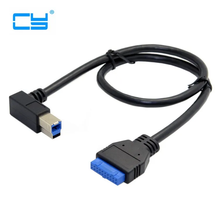 90 градусов левый Угловой USB 3 0 B Тип папа до USB3.0 материнская плата 20pin адаптер