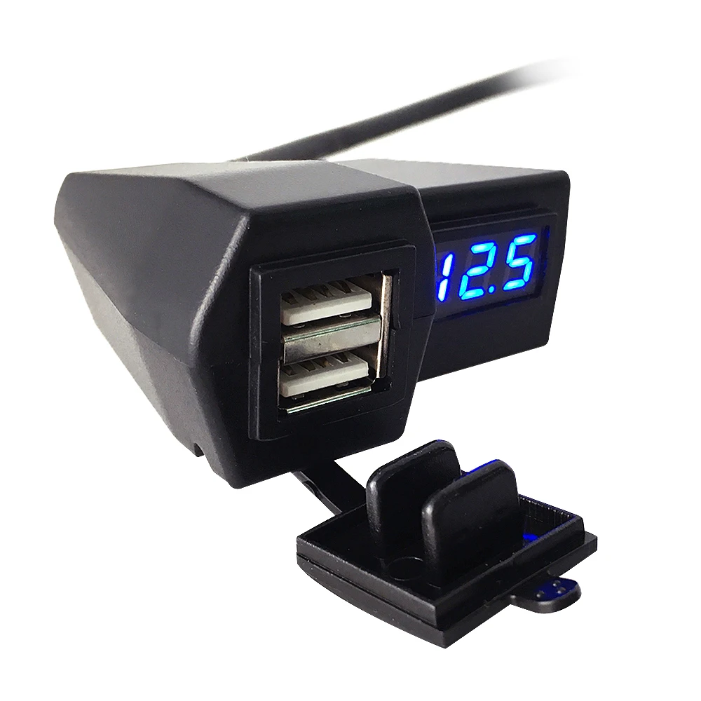 Двойной USB порт 12V водонепроницаемый мотоцикл зарядное устройство Установка