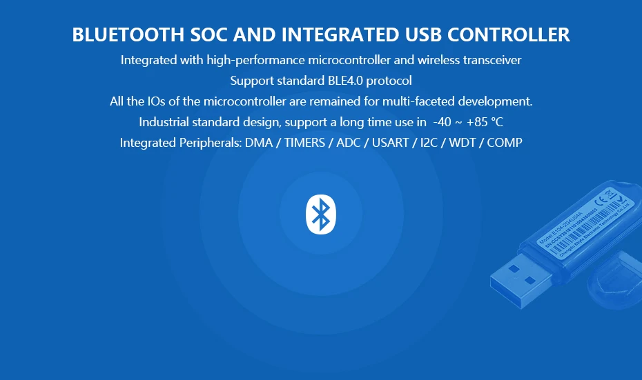 E104-2G4U04A CC2540 Bluetooth модуль USB интерфейс Tranceiver BLE4.0 беспроводной модуль высокая производительность PCB бортовой антенны