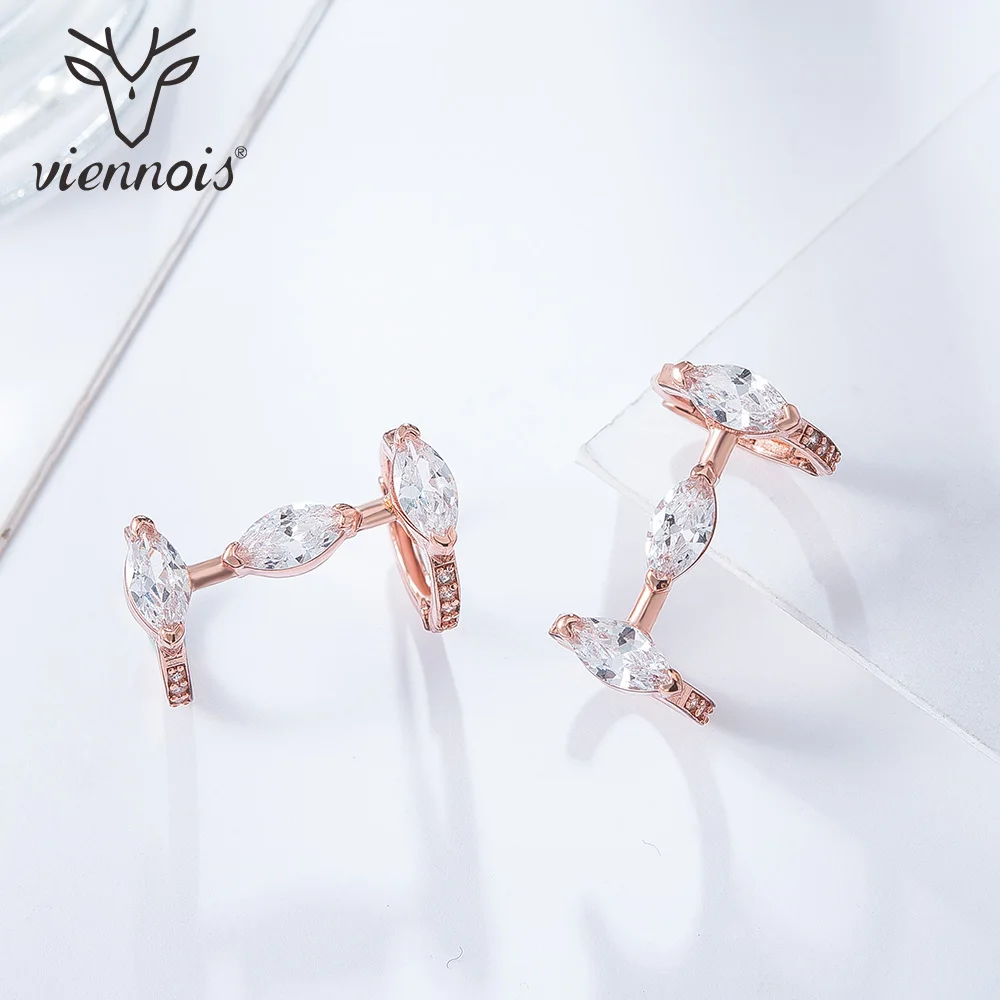 Viennois модные серьги гвоздики для женщин Нерегулярные клипса геометрической формы