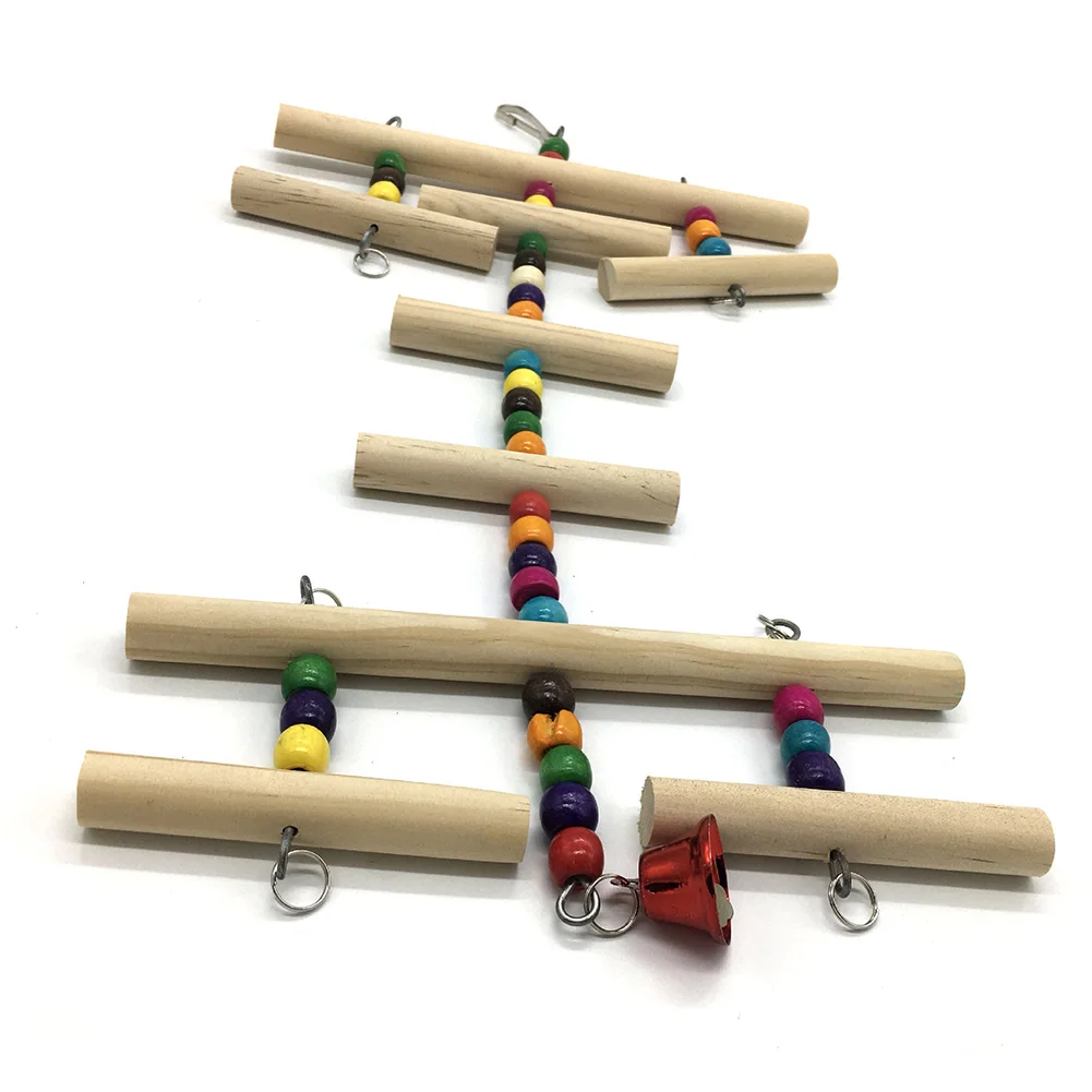 Украшение для клетки красочные скалолазание укус деревянные качели Висячие игры