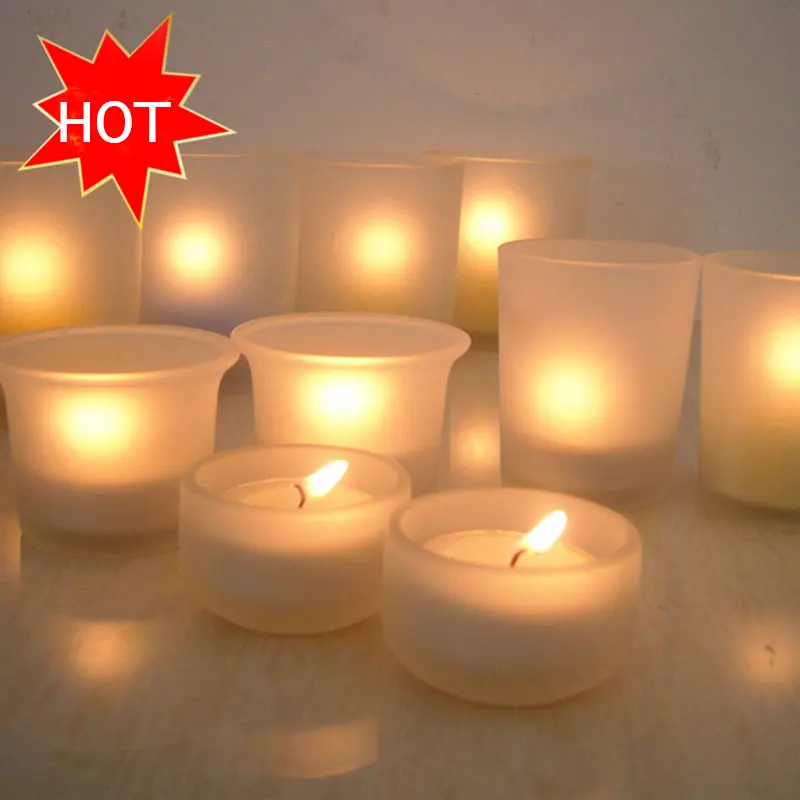 2 шт./упак. Стекло чашка подсвечники День Рождения украшения дома матовый бутылка