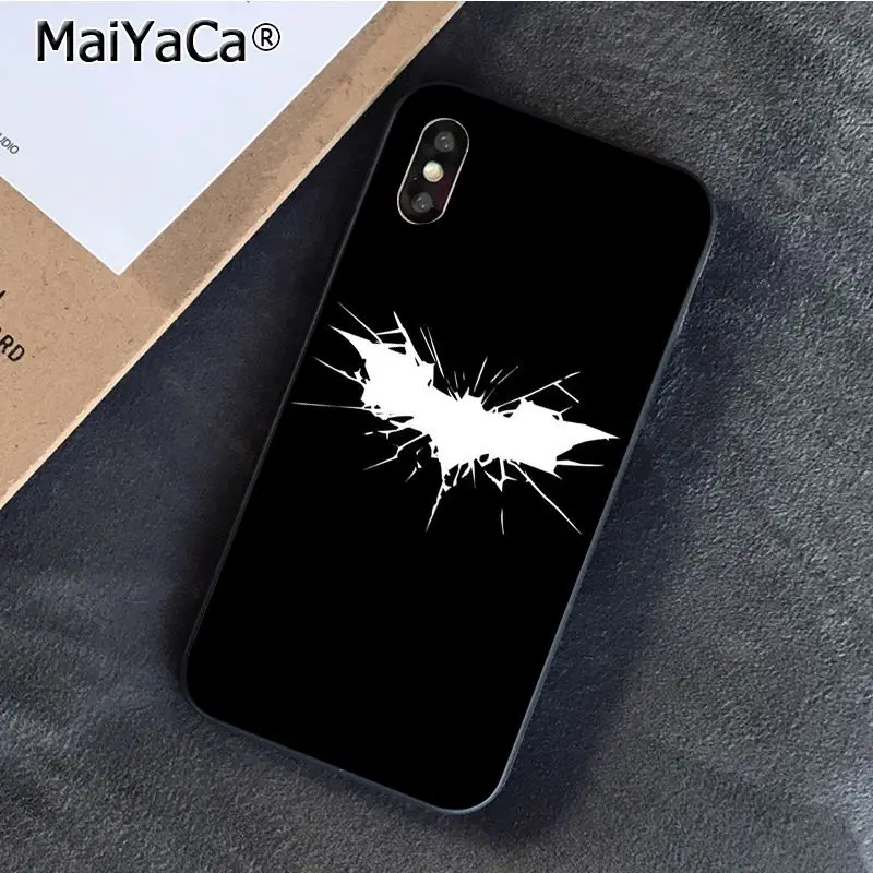 A16 MaiYaCa супергерой Бэтмен логотип новинка чехол для телефона Fundas для iphone 11 Pro Max 8 7 6 6S Plus X XS MAX 5 5S SE XR - Цвет: A16