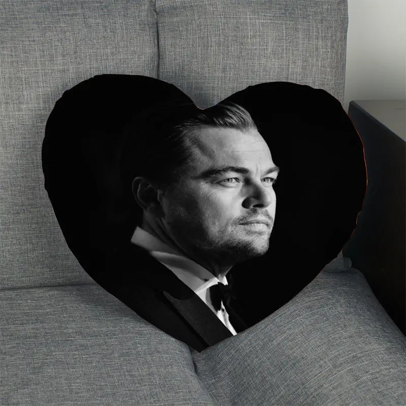 16 Наволочка Leonardo DiCaprio в форме сердца, атласная тканевая подушка, чехол для дома, спальни, свадебное украшение, наволочки - Color: 16