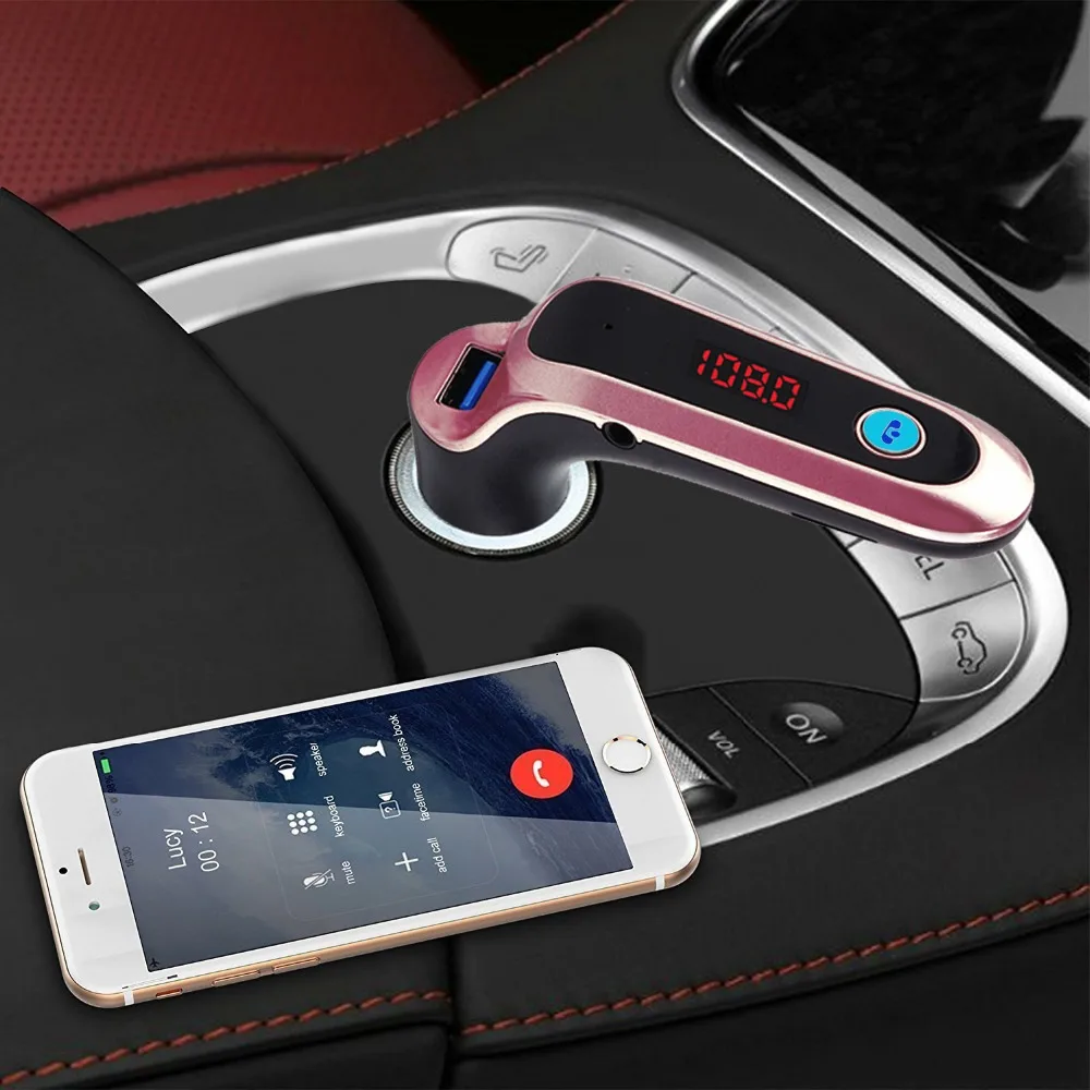 S7 Bluetooth fm передатчик 4 в 1 беспроводной AUX модулятор Автомобильный комплект MP3