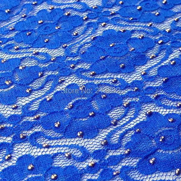 PQYY14 blue beads fashion week swiss voile laces switzerland french lace fabric organza tulle african cord | Дом и сад