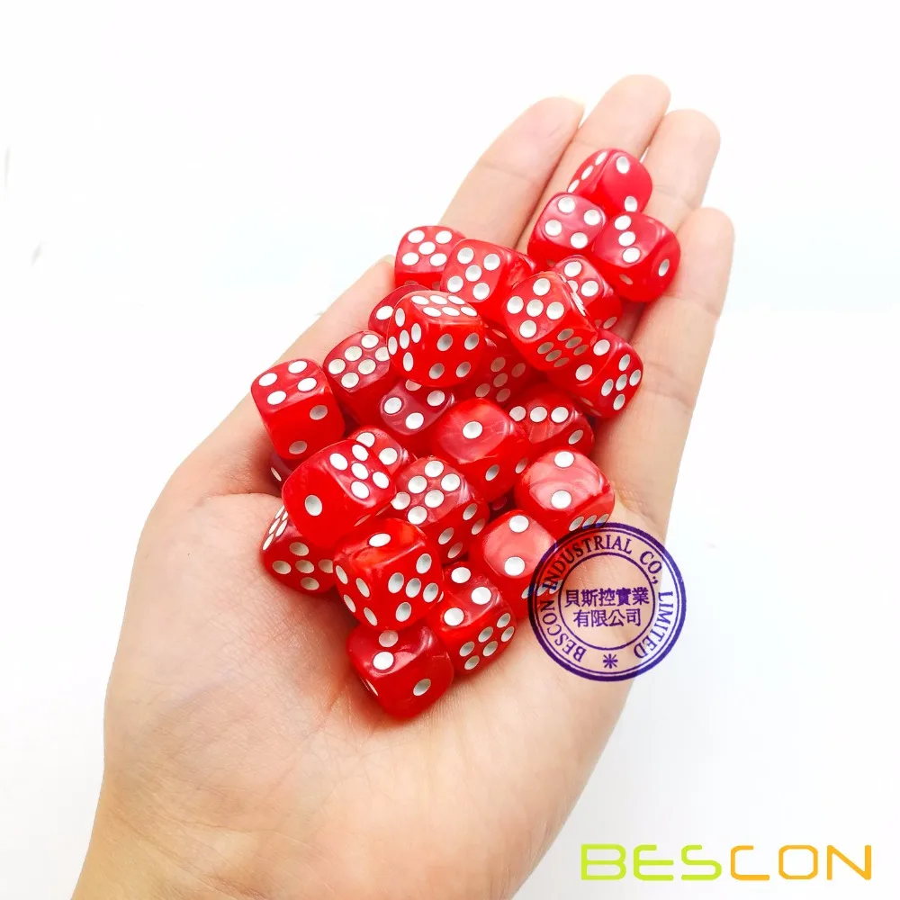 Bescon 12 мм 6 сторонних кубиков 36 В кирпичной коробке шестигранные кубики (36)