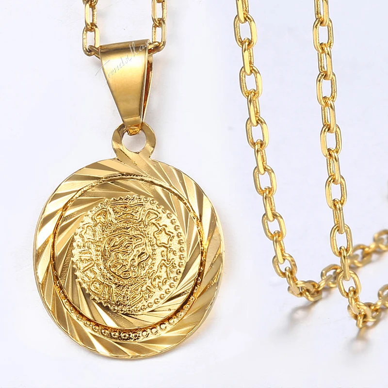 Женское золотое ожерелье с подвеской в форме сердца вихревая монета подвеска