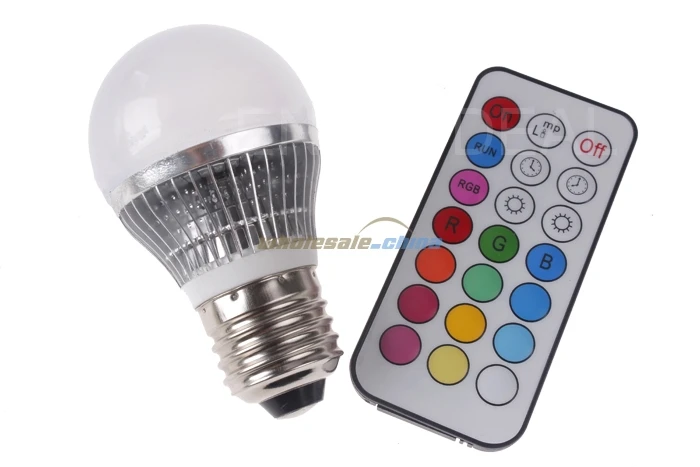 

Smart RGB LED Bulb 5W E27 LED 220V Multi-Color Changes LED Lamp Light Bulb+IR Remote Control Party shop Wedding Decoration Z3