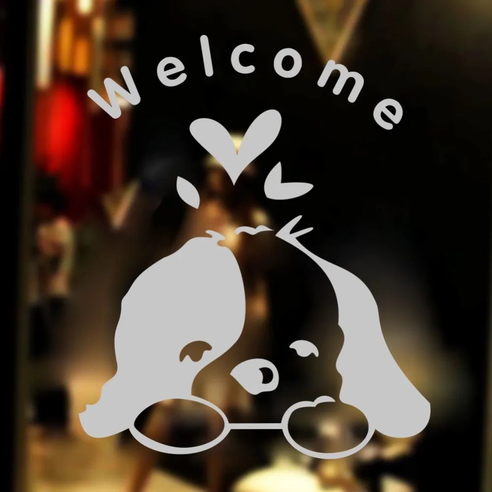 % Welcome наклейки для детской комнаты собаки дверь Забавный Туалет ванная комната