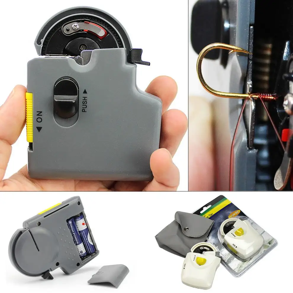 Portable Durable Electric Automatic Fishing Hook Tier Machine Accessories Tie Fast the Hooks Line Tying Device | Спорт и развлечения