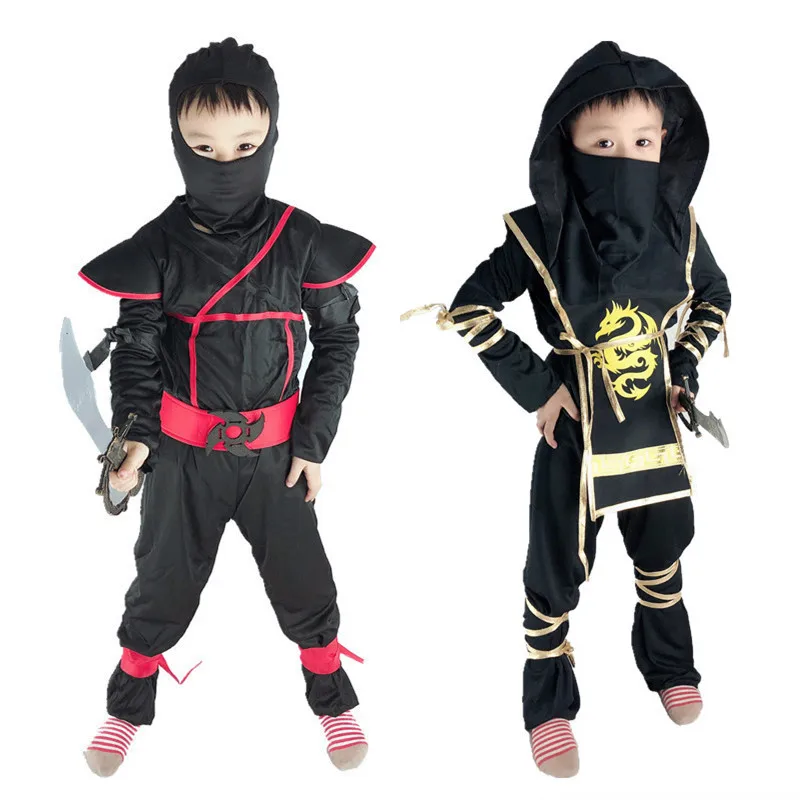 Японская Ночная одежда ниндзя ушу детская форма для единоборств с капюшоном