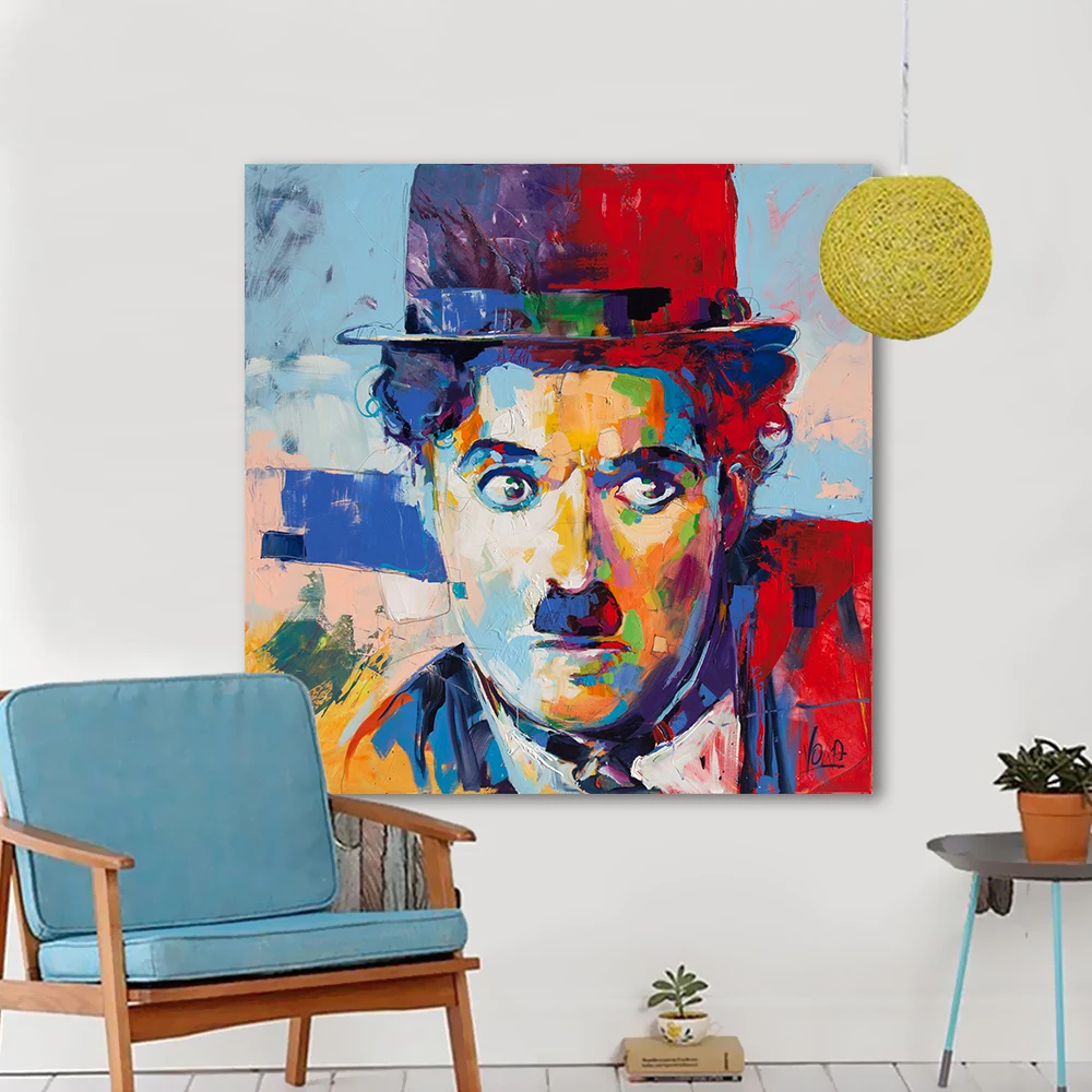 HDARTISAN Современная Абстрактная фигура Холст Искусство Chaplin поп-арт-стена картины для гостиной домашний декор живопись без рамки