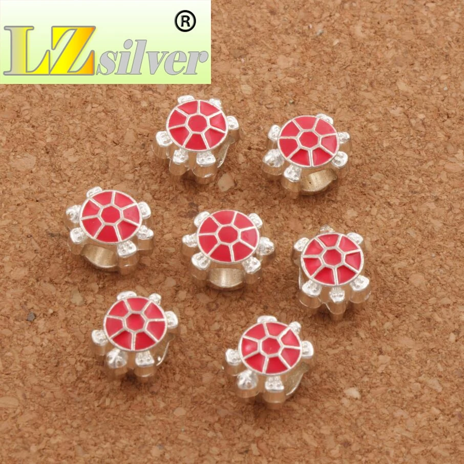 

70PCS Enamel Assorted Tortoise Sea Turtle Big Hole Beads 12x9.5mm Fit European Bracelets L1780