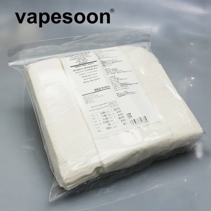 Японский хлопок Muji для RDA RBA испаритель вейп DIY электронная сигарета Тепловая