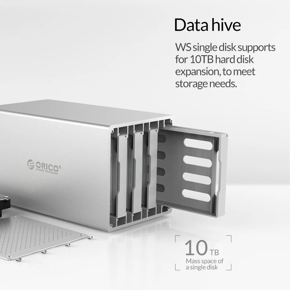 ORICO 4 отсека SATA для USB3.0 3 5 дюймовый корпус жесткого диска с поддержкой Raid 40 ТБ