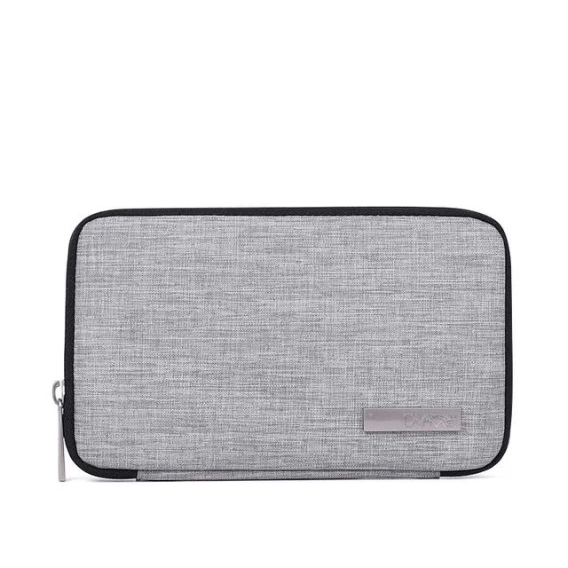 S light grey Новая трехслойная цифровая сумка для хранения данных USB кабель для наушников провод ручка банк питания HDD Органайзер портативный Дорожный комплект чехол - Цвет: S light grey