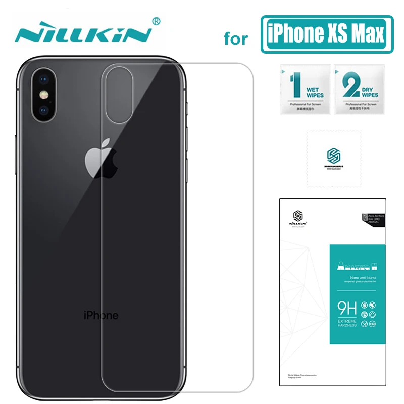 Nilkin для iPhone XS Max задняя боковая панель закаленное стекло Защитная пленка экрана 9 H