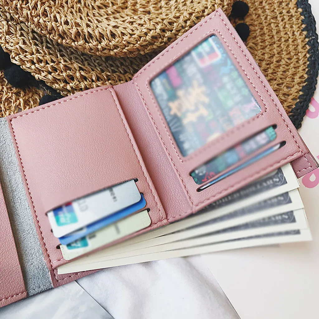 Женский кошелек на молнии для карт модная посылка с узором в виде сердечек