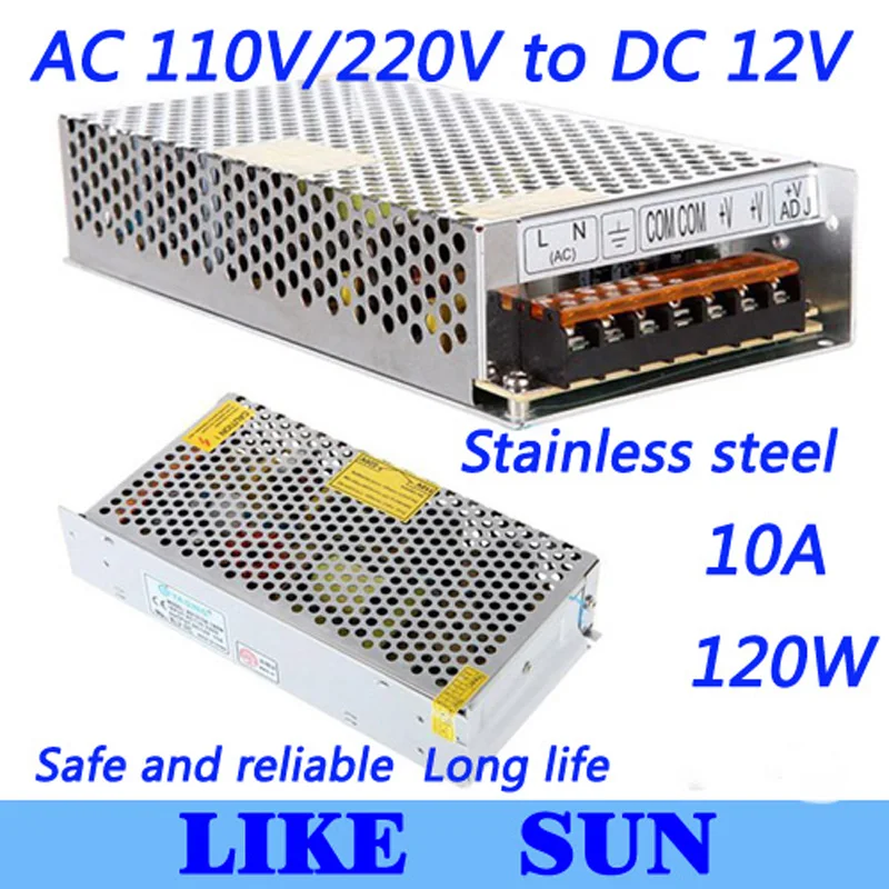 Высококачественный светодиодный импульсный источник питания 12 В 10 А 120 Вт