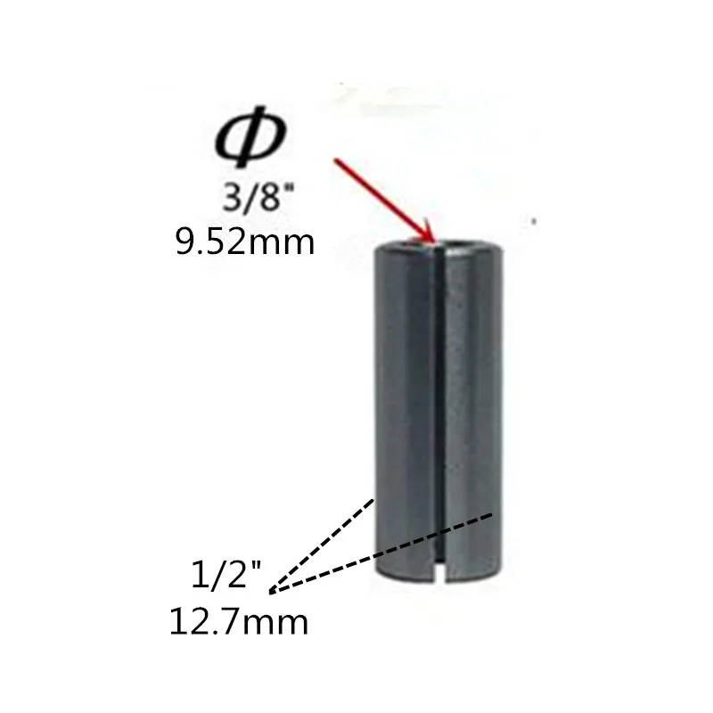 12.7-9.52mm 1pcs Втулка Конусная Зажимная гайка 1/" 1/4" 3/" для Makita 763803-0 3612Y 3612X3612 3612T 3612CY 3612C 3612CT 3612BR 3612 3600H MT360 фрезерный станок - Цвет: 12.7-9.52mm 1pcs