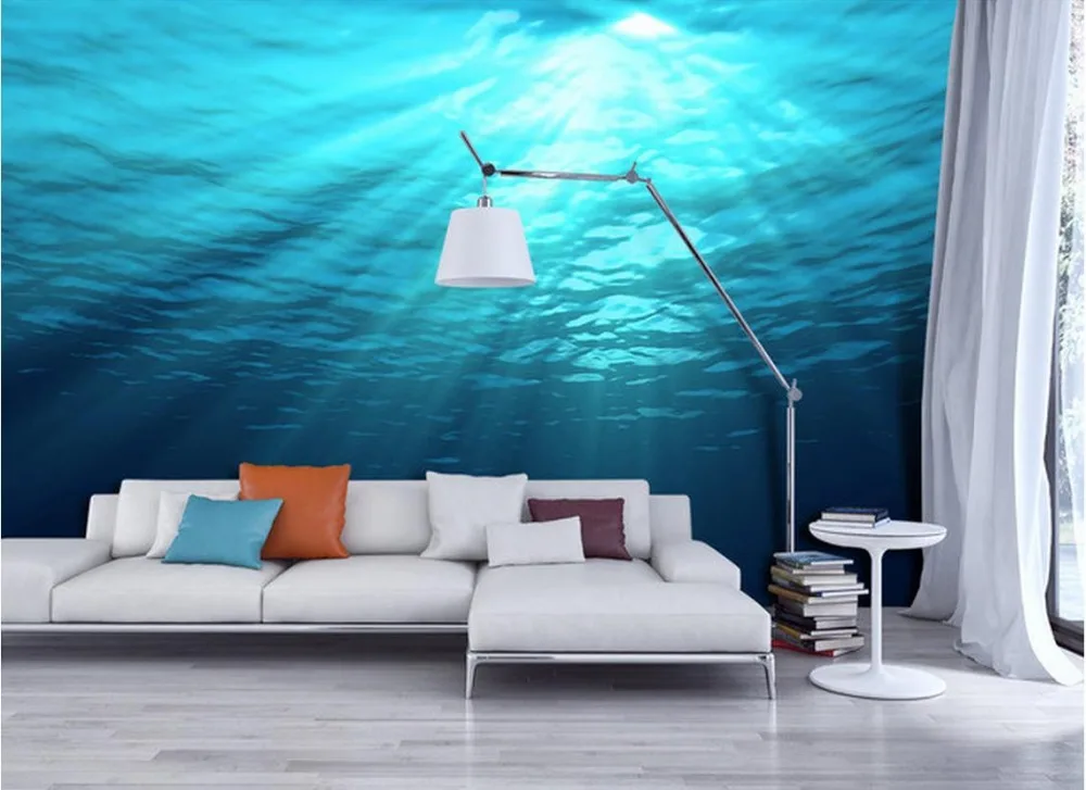 Украшение дома 3d индивидуальные обои морское солнце ТВ фон декорации для комнаты