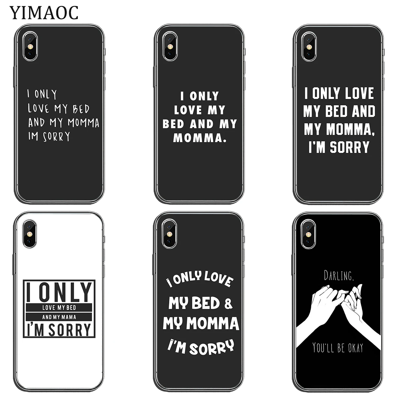 YIMAOC I Only Love My Bed And Mama мягкий силиконовый чехол для iPhone 11 Pro X XR XS Max 6 6S 7 8 Plus 5 5S SE 10 |