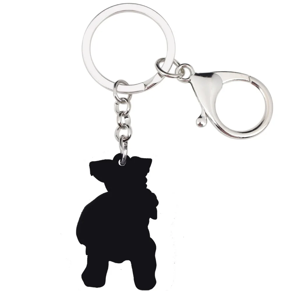 Weveni акриловые в стиле аниме шнауцер брелок для ключей кольца женщин и девушек