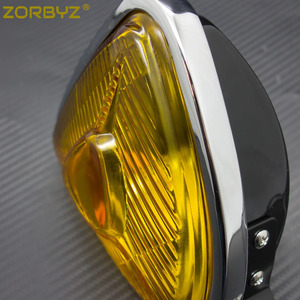ZORBYZ мотоцикл металлический черный треугольник фара плоская задняя для Harley Honda