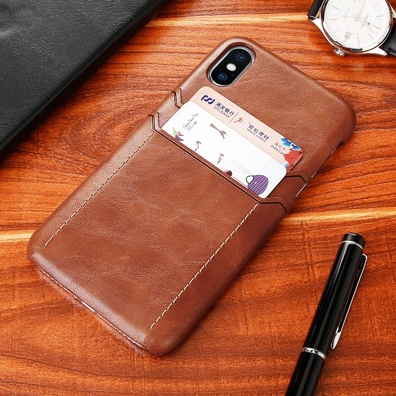Suntaiho luxury Pu Leather Phone Case for iPhone XS Max XR 7 plus 8 plus X Wallet Photo Retro Cover With Card Pocket Gags Fundas