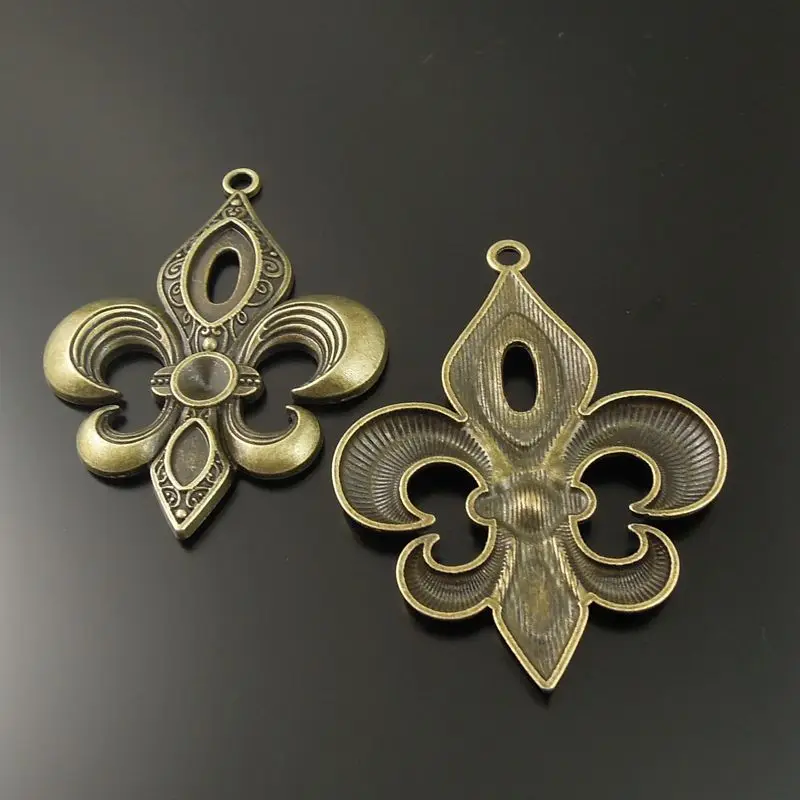 Винтаж 5 шт./упак. из античной бронзы цинкового сплава бабочка лилией ожерелье