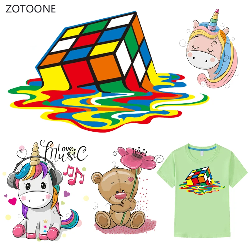 

ZOTOONE термоклейкие нашивки на одежду Diy полосы 3D куб нашивка теплопередача для одежды декоративные наклейки для детей G
