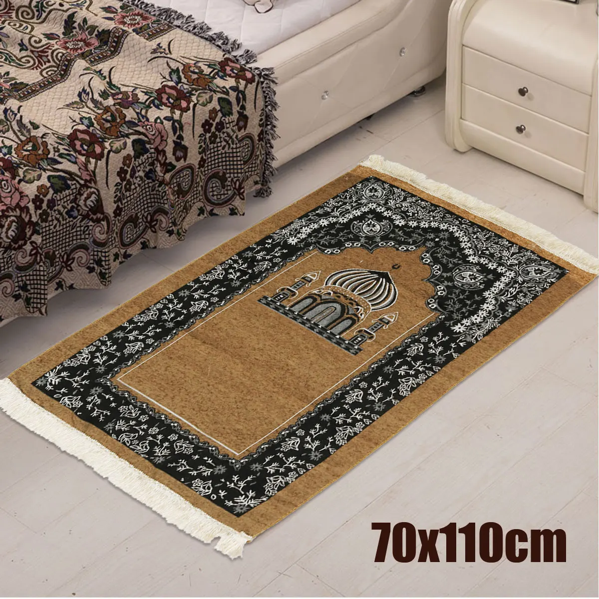 KIWARW Рамадан Исламская мусульманская молитва коврик из полиамидного волокна Salat