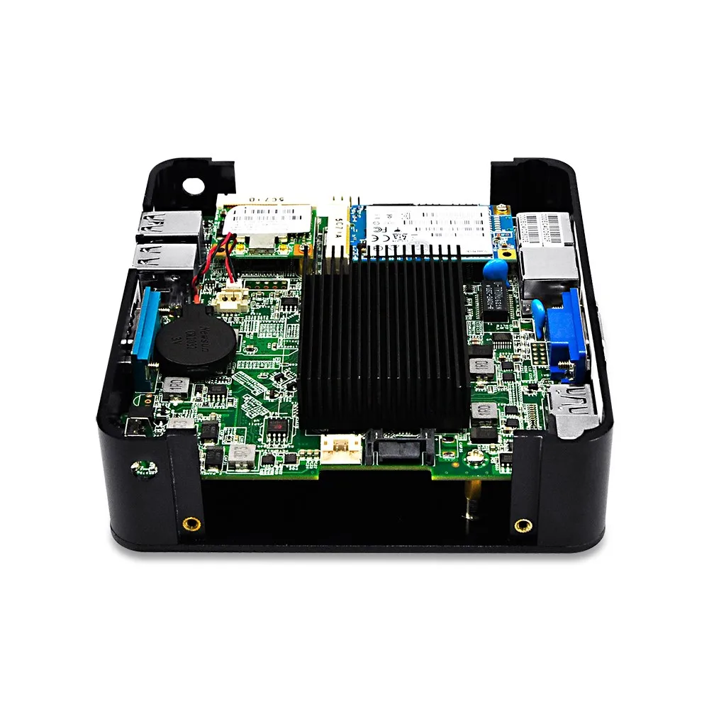 OEM/ODM безвентиляторный мини-ПК Qotom Q180P/Q190P с celeron J1800/J1900 на плате 1080P 4 последовательный порт двойной lan мультимедийный плеер
