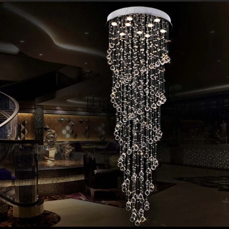 Новые современные светодиодные хрустальные люстры K9 светильники двойная